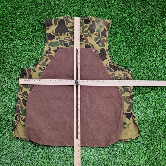 Vintage 90s Black-Sheep Duck Camo Vest Medium 22x25 Hunting - Picture 6 of 13